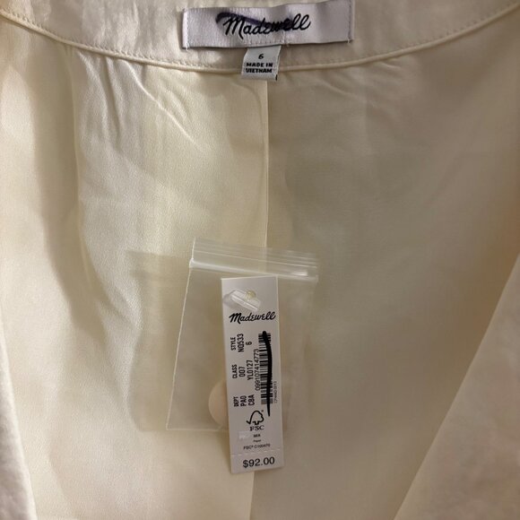 Madewell Womens Satin Button-Front Vest Top Size 6 - Picture 5 of 5